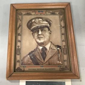General Douglas MacArthur Embossed Print