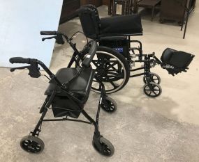 Wheel Chair and Push Cart with Seat