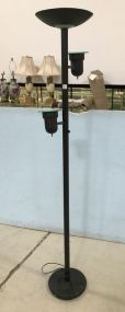 Three Light Black Floor Lamp