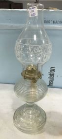 Vintage Clear Glass Oil Lamp