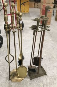 Two Brass Fire Place Tools