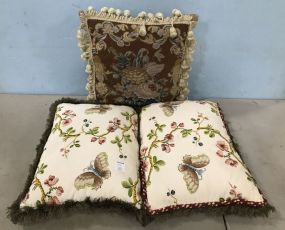 Three Decorative Throw Pillows