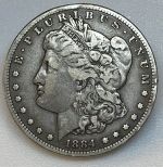 Rare 1884 S Morgan Silver Dollar