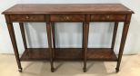 Theodore Alexander Burl Finish Console Table