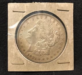 1921 Morgan Silver Dollar D