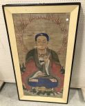 Large Antique Chinese Buddha Painting