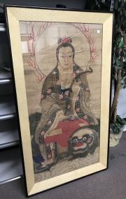 Large Antique Chinese Buddha Painting