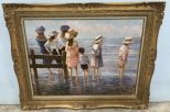 E J CyGne Oil Portrait Painting of Children