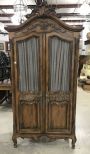 Antique Reproduction French Double Armoire Entertainment