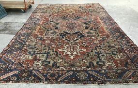 Large Persian Hand Woven Wool Area Rug 9'5 x 13'4