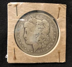 1891 Morgan Silver Dollar O