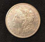 1921 Morgan Silver Dollar S