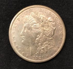 1921 Morgan Silver Dollar S