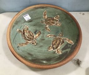 Tortoise Stoneware Pottery Charger