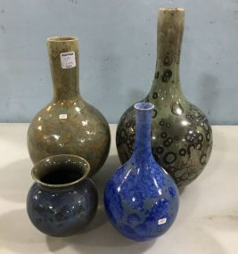 Four Mississippi Craftsman's Guild Signed Decorative Pottery Vases