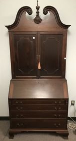 Large Chippendale Style Secretary Bookcase