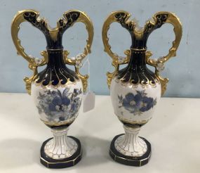 Royal Dux Hand Painted Urns