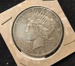 1922 Peace Liberty Silver Dollar S