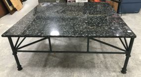 Large Contemporary Granite Style Top Coffee Table