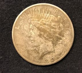 1922 Peace Liberty Silver Coin