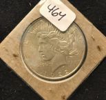 1922 Peace Liberty Silver Coin D