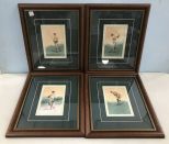 Four Paragon Picture Company Golfer Watercolor Prints