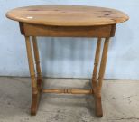 Primitive Style Oval Accent Table