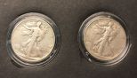 1944 & 45 Walking Liberty Half Dollars