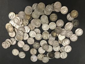 100 Unsearched Mercury Dimes