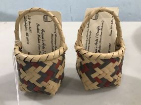 Pair of Mini Farve's Arts/Crafts Choctaw Baskets