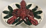 Signed Ceramic Lobster Serving Dish