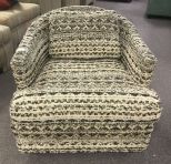 Needle Point Style Upholstered Club Chair