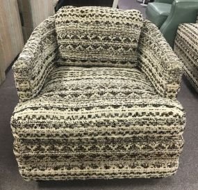 Needle Point Style Upholstered Club Chair