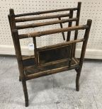 Vintage Oriental Bamboo Magazine Rack