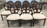 Eleven Antique Reproduction French Style Dining Chairs