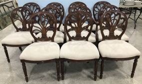 Eleven Antique Reproduction French Style Dining Chairs