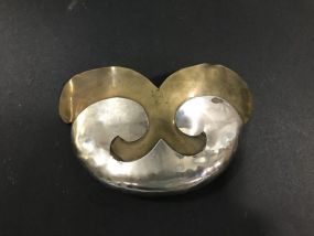 Hand Made Brass and Silver Plate Buckle