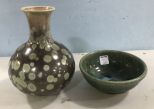 Mississippi Craftsman's Guild Pottery Vase and Bowl