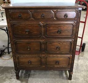 Vintage Four Drawer Oak Chest of Drawers