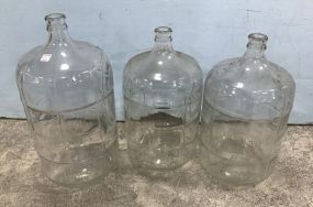 Three Glass Wine Jugs