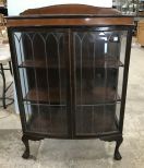 Antique Ball-n-Claw Curio Display Cabinet