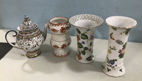 Four Pieces Of Porcelain Pottery Pieces