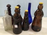 Group of Vintage Glass Decanters and Syrup Bottles