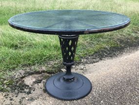 Black Metal Outdoor Patio Table