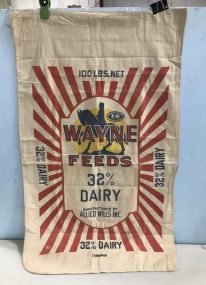 Vintage Wayne Foods 100 Pound Feed Sack