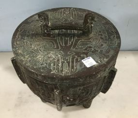 Oriental Style Pottery Ice Bucket