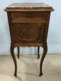 Louis XV Walnut Smoking Stand Humidor