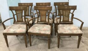 Six French Provincial Arm Dining Chairs