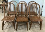 Six Windsor Style Dining Chairs