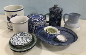 Group of Blue and White Pottery